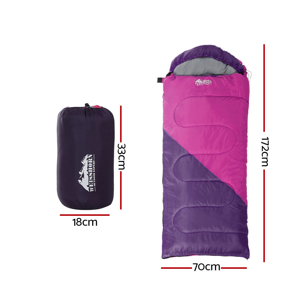 Thermal Sleeping Bag - Weisshorn Kids Single 172cm Pink