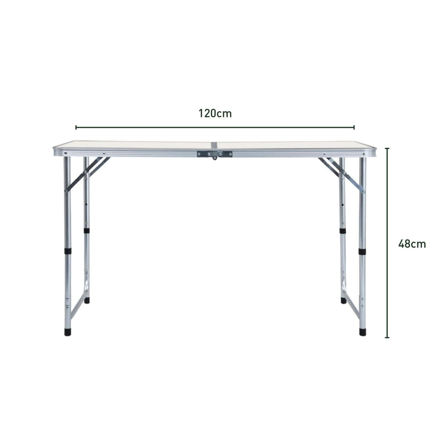 Aluminium Foldable Camping Table KILIROO 120cm Silver