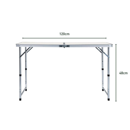 Aluminium Foldable Camping Table KILIROO 120cm Silver