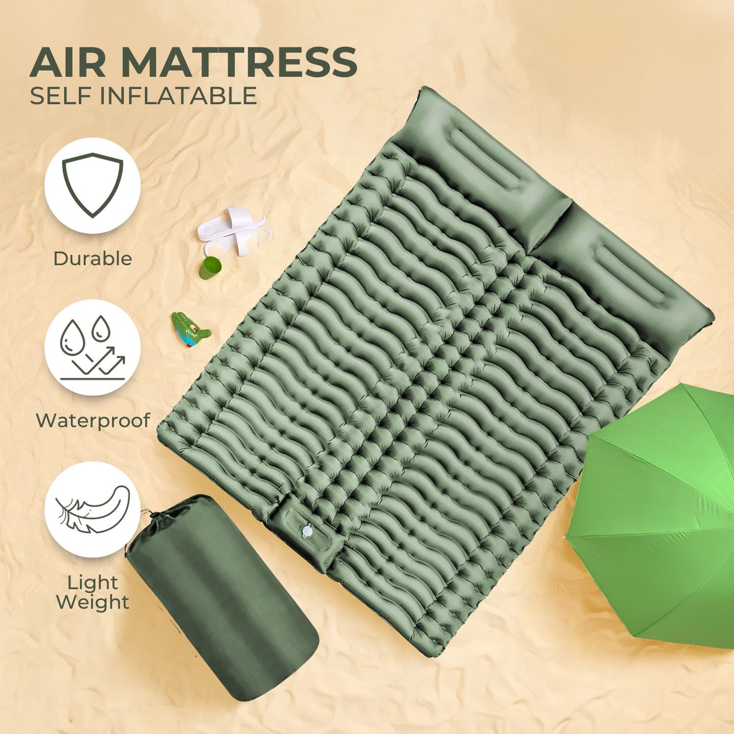 Double Inflatable Camping Sleeping Mat