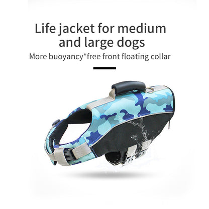 Dog Life Jacket - Lifesaver Pet Safety Vest Swimming Boating Float Aid Buoyancy